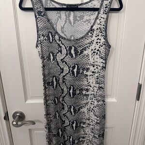 Royal Underground Monochrome Reptile Print Dress